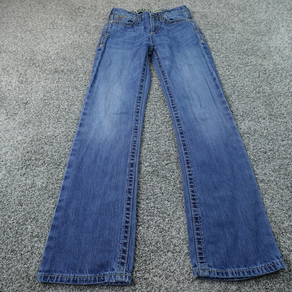 Ariat Jeans Boys 16 Mens 28X32 Blue Denim Pants B4 Boundary Boot Relaxed Western